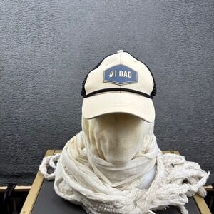 Tommy‎ Bahama #1 Dad Trucker Hat Beige Black Adjustable One Size Mens Cap